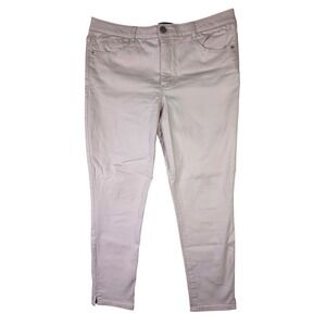 Wit & Wisdom Ab-solution Ankle Pants Pink Blush Size 14 Side Slit Stretch Mens